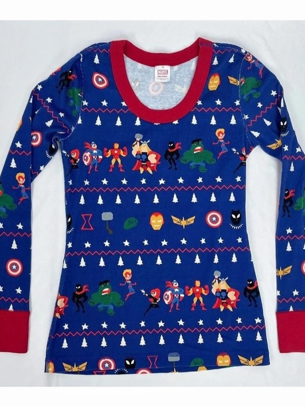 Marvel by Hanna Andersson Holiday Pajama Character Top. Women Size L